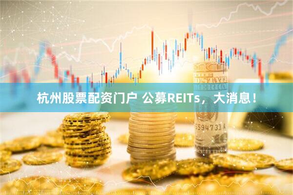 杭州股票配资门户 公募REITs，大消息！